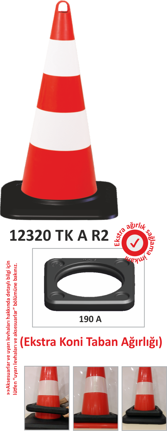 EVELUX EKO TRAFİK KONİ 75 CM 12320 TK A R2