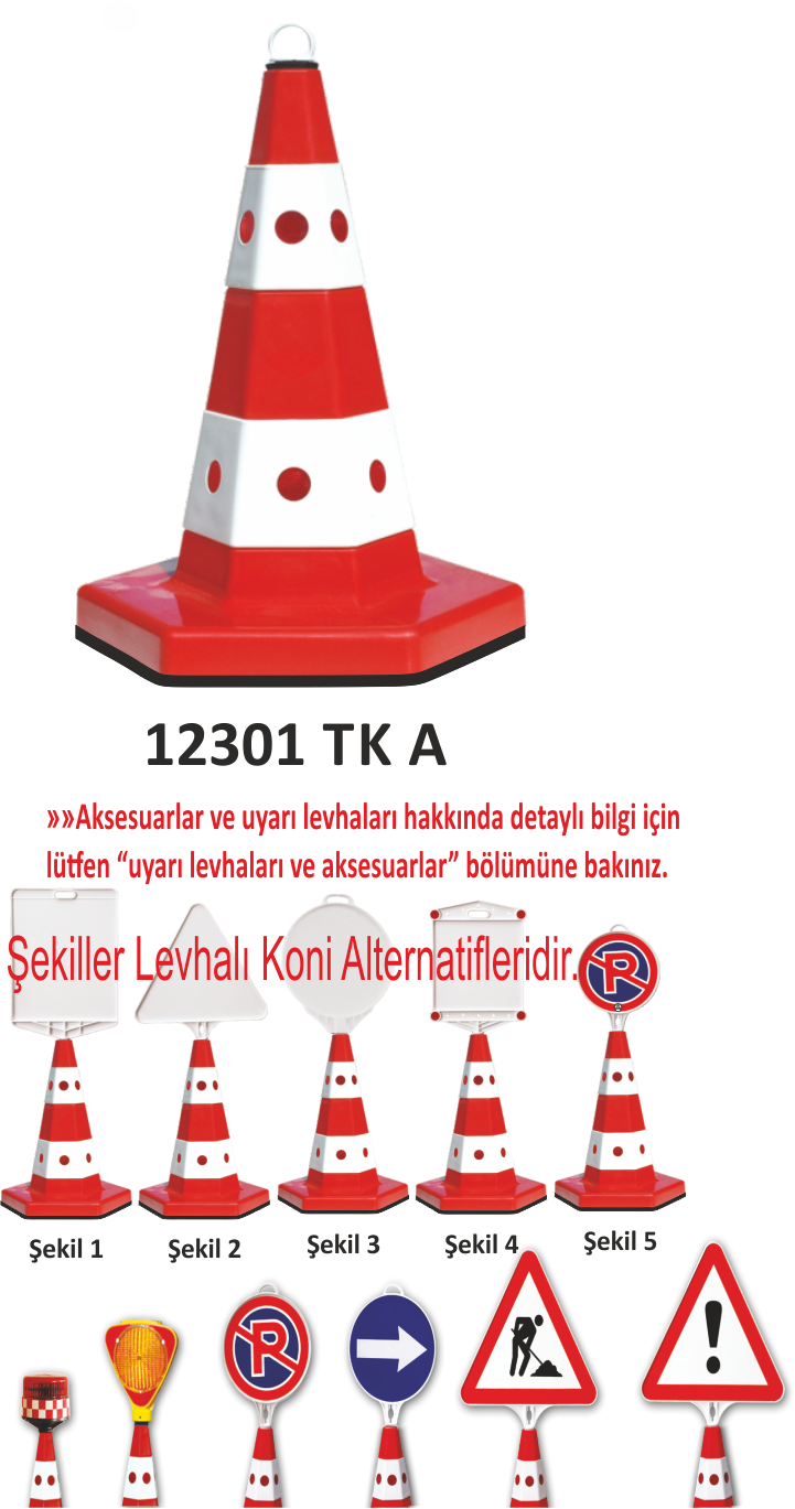 EVELUX KLASİK KEDİ GÖZLÜ TRAFİK KONİLERİ 12301 TK A
