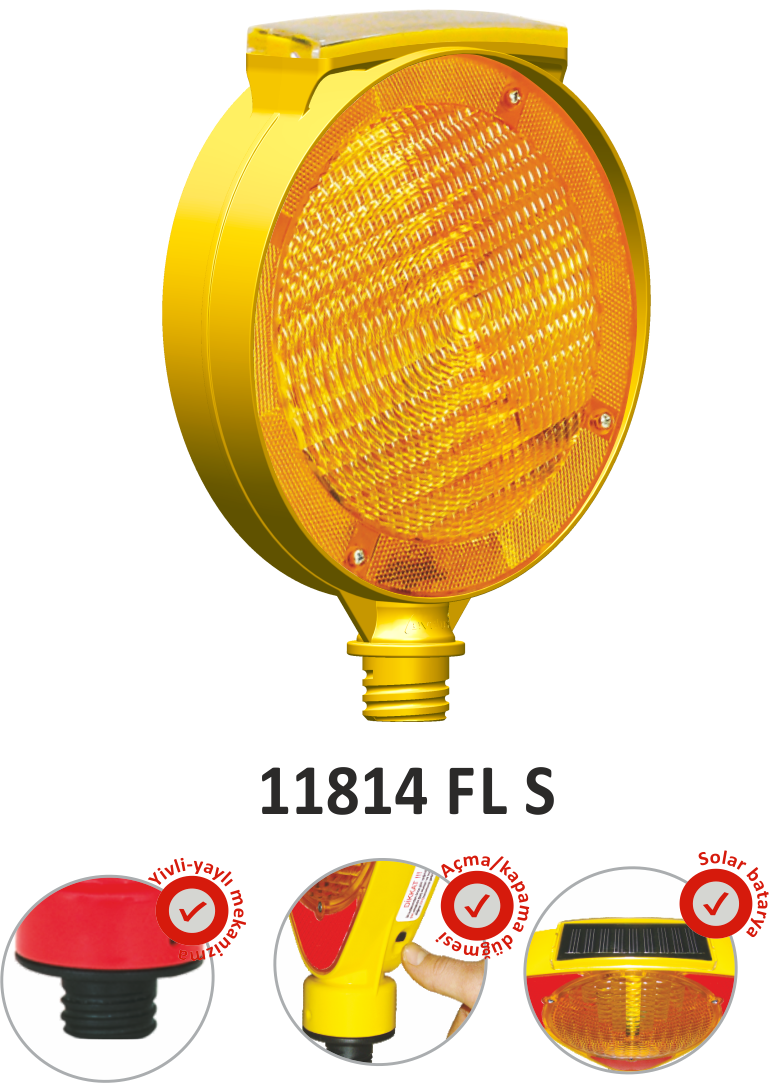 EVELUX SOLAR FLAŞÖRLÜ LED'Lİ LAMBA 11814 FL S