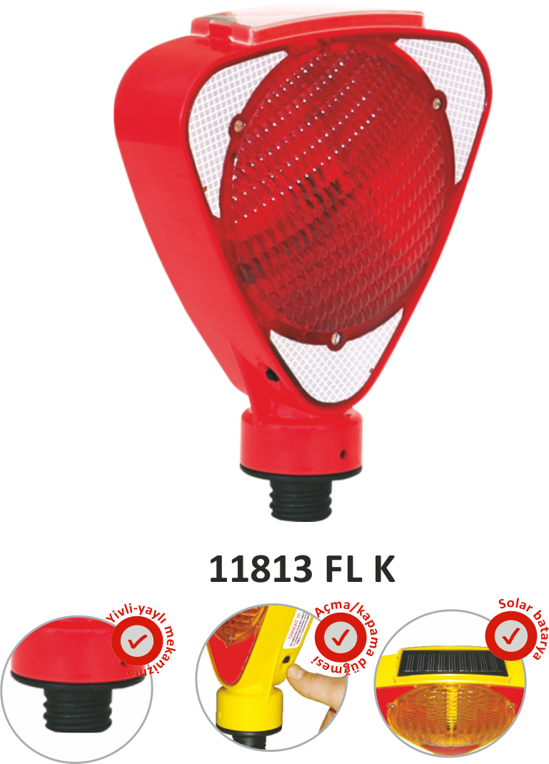 EVELUX SOLAR FLAŞÖRLÜ LED'Lİ LAMBA 11813 FL K